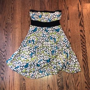 Strapless Floral Dress